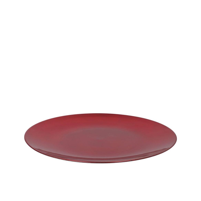 <h4>Melamine Lisa Red Plate Round 33x33x2cm</h4>