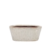 Iron Stone White Glazed Oval Pot 23x9x10cm