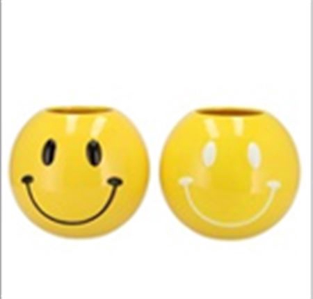 <h4>Smiley Lovely Yellow Mix Vase Ass 21x21x18cm</h4>