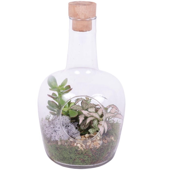 <h4>Yearround Arr. Indoor Glass Vase with Hole Ø18cm 2PP</h4>