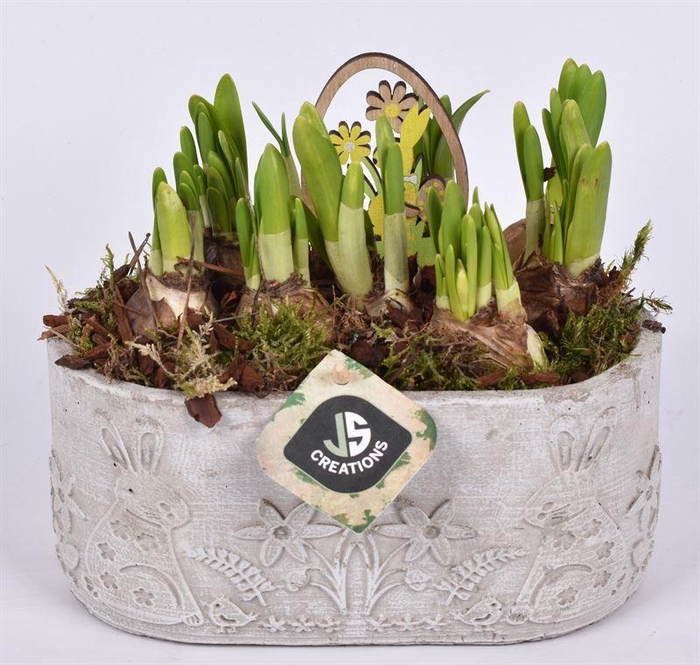 <h4>Cement ovaal voorjaars decor 20x11</h4>