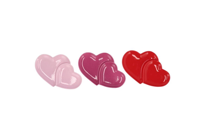 <h4>Love Sweet Pink Mix Plate 2 Hearts Ass 14x9x2cm Nm</h4>