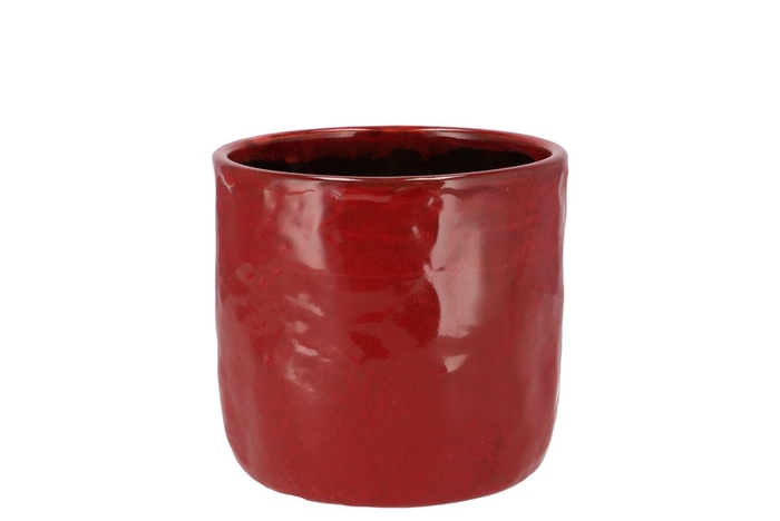<h4>Iron Stone Red Glazed Pot 12x11cm</h4>