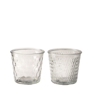Glas Retro vaas d11.5*10cm