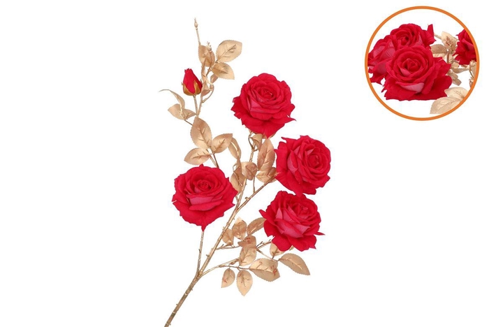 <h4>Silk Rose Goldie 5x Beauty 116cm Nm</h4>