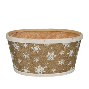 Christmas Wood snowflake tray 22*18*11cm