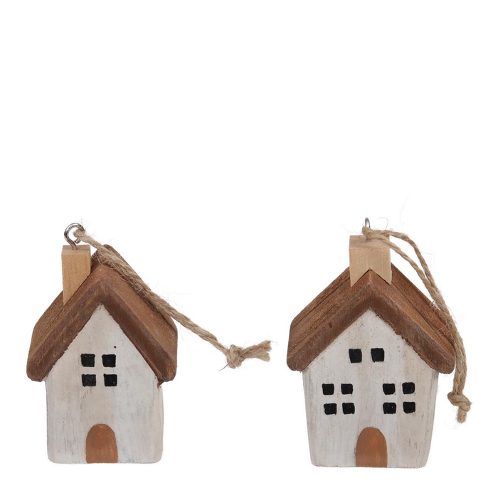 <h4>Kerst Hanger huis hout 5*3.5*7cm ass.</h4>