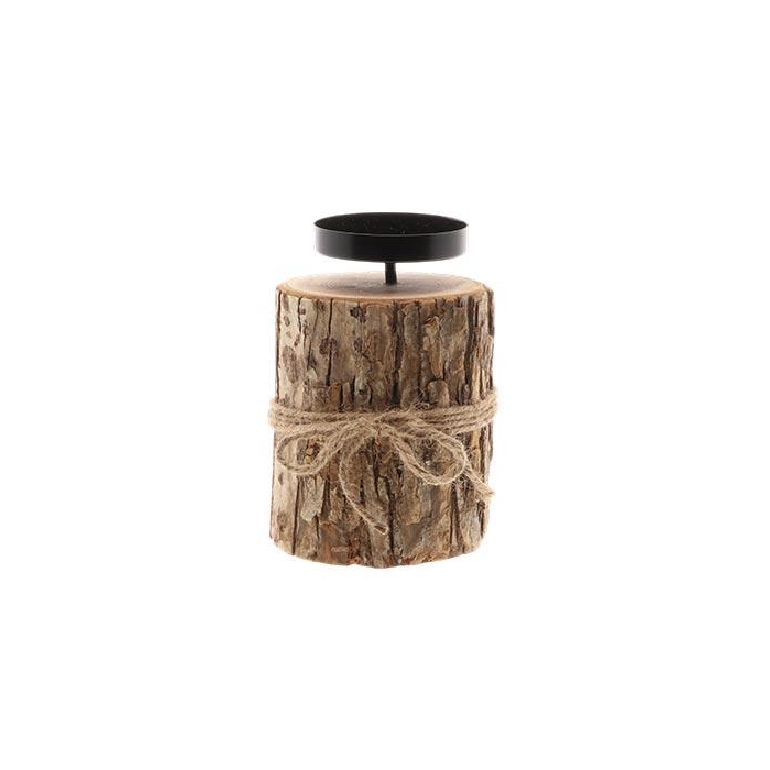 <h4>Candleholder Log H17D10</h4>