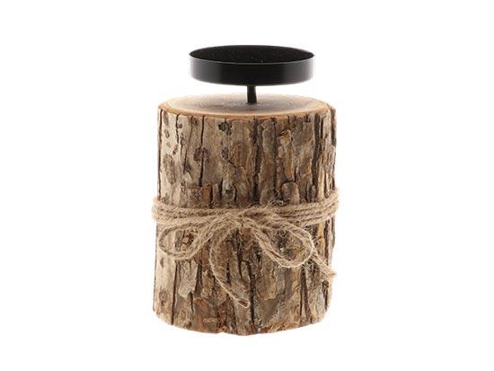 Candleholder Log H17D10