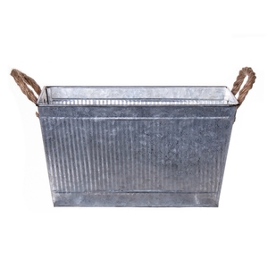 Planter Jari Lines 24x14x13 zinc