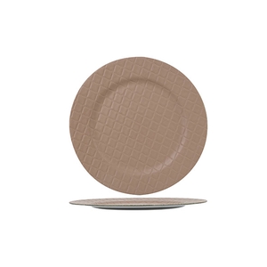 BORD SQUARES LEATHER LOOK CAMEL 33X33XH2