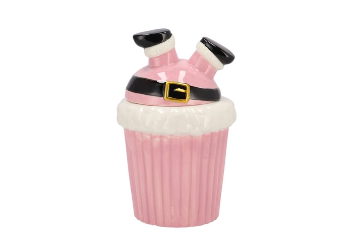Jolie Jolly Pink Santa Jar 14x14x21cm
