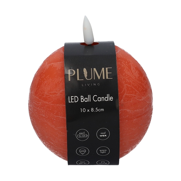 <h4>Ball LED candle Lumina1 RC d10xh8.5 salmon</h4>