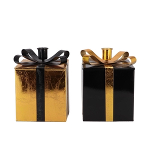 Glam Wild Black Mix Candle Holder Ass 12x17cm