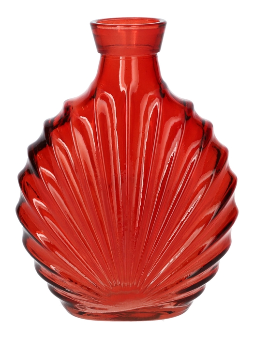 <h4>DF02-720999700 - Bottle Shelia 12.5x5.5x16.8 cherry red transparent</h4>