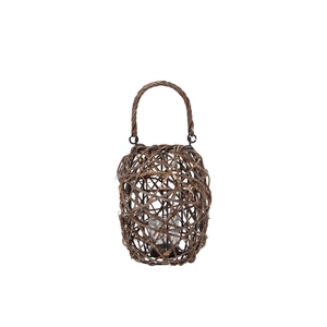 Lantern Masa Natural Vine Wood Round 14x17cm