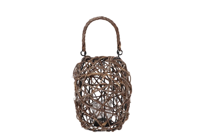 <h4>Lantern Masa Natural Vine Wood Round 14x17cm Nm</h4>