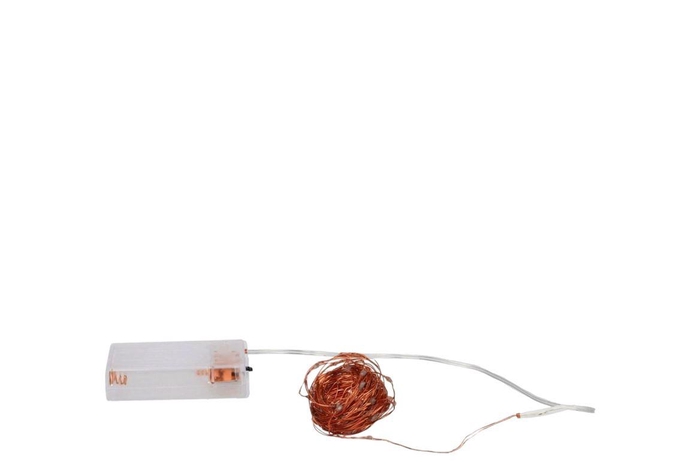 <h4>Led Shine Light Chain 100led Timer Ex Batter 495+10cm Copper</h4>