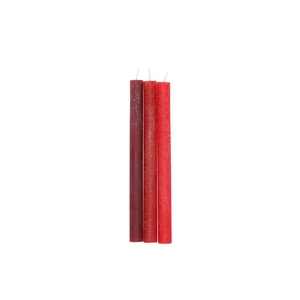 Candle Frosty Taper Wild Red Mix 2x25cm