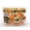 KERSTBAL GLASS 50MM 12PCS LIGHTGOLD