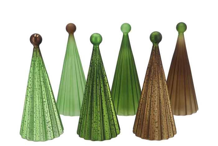 <h4>Twinkle Green Mix Glass Tree Lights Ass 9x22cm</h4>