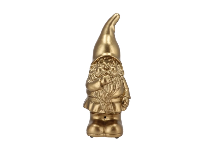 Gnome Flirty Jasper Gold W Sound 11x10x27cm