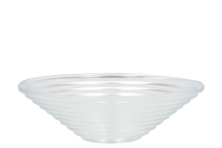 <h4>Glass Bowl Ribbed Conic 23x23x7cm</h4>