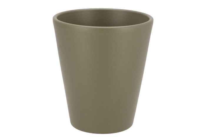 Ceramic Capers Green Matt Pot Orchid 15cm