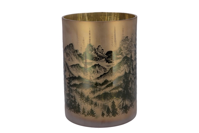 <h4>Ruby Gold T-light Mountain Tree 18x24cm</h4>