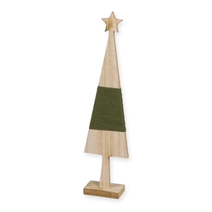 Kerst Boom hout rope d08*35cm