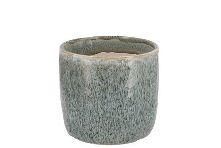 <h4>Iron Stone Light Blue Glazed Pot 9x8cm</h4>