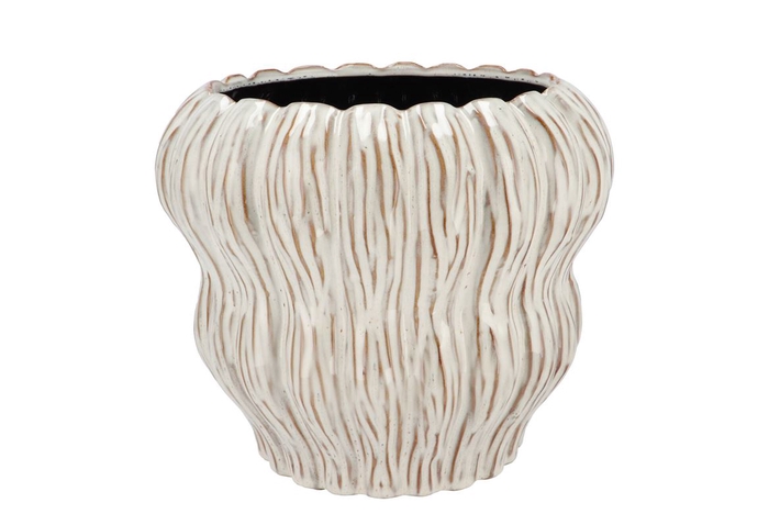 <h4>Lima White Pot Bubble 23x23x19cm</h4>