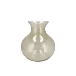 Mira Olive Green Glass Cone Neck Sphere Vase 20x20x21cm