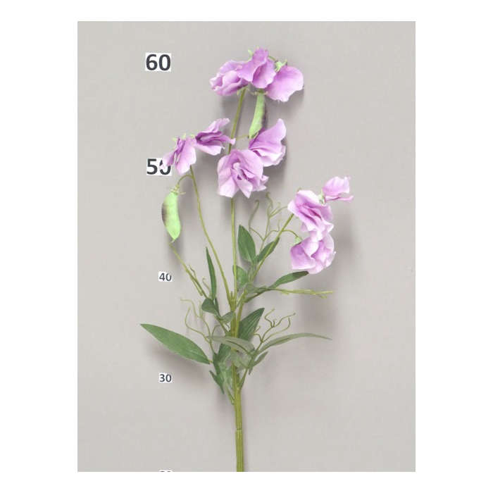 <h4>SILK FLOWERS - SWEET PEA SPRAY LAVENDER 70CM</h4>