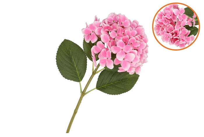 Silk Hydrangea Pink 23x64cm Nm