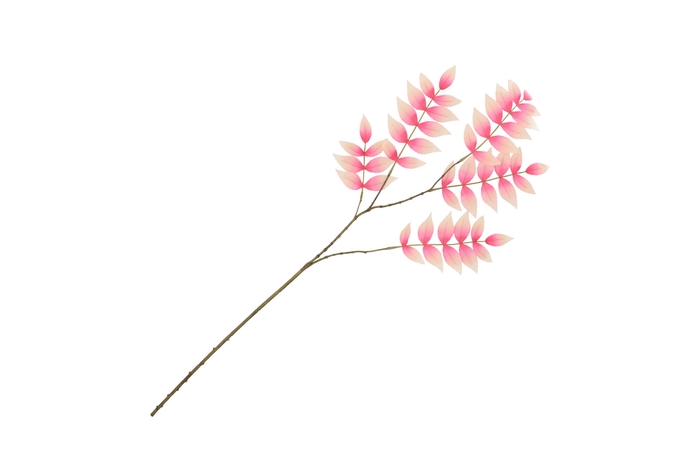 Silk Salix Leaf Small Pink/champagne 90cm