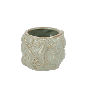 Shella Light Green Vase Sea 8x8x8
