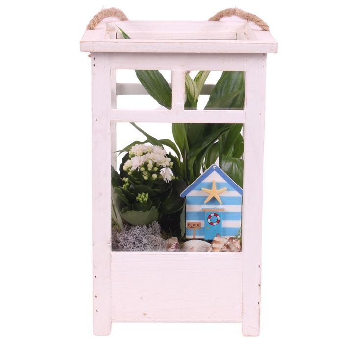 <h4>Opm Maritime Arr. Indoor Wooden Lantern White</h4>