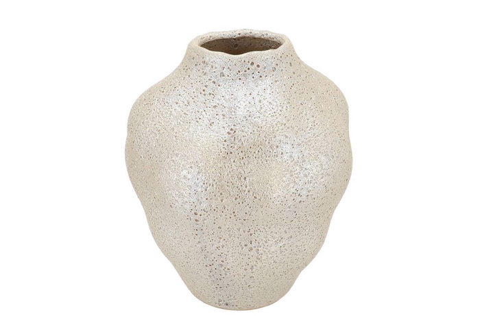 <h4>Dana White Pearl Moonface Vase Bubble 30x30x35cm</h4>