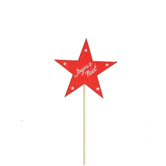 <h4>Christmas sticks 15cm Star Joyeux Noël 7cm</h4>