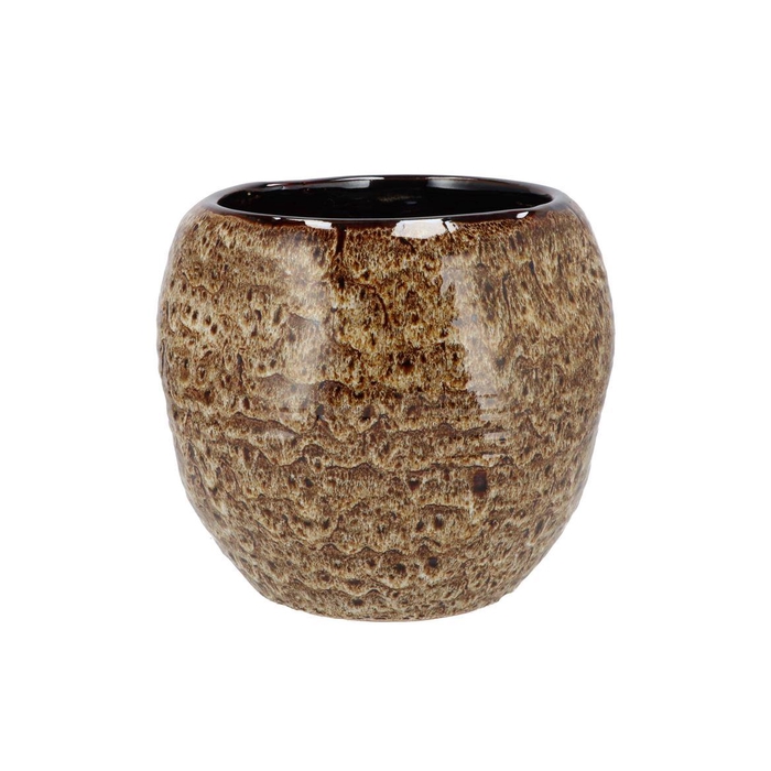<h4>Dana Brown Cat Eye Pot 24x24x21cm</h4>