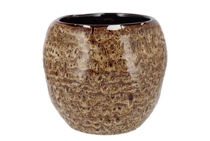 <h4>Dana Brown Cat Eye Pot 24x24x21cm</h4>