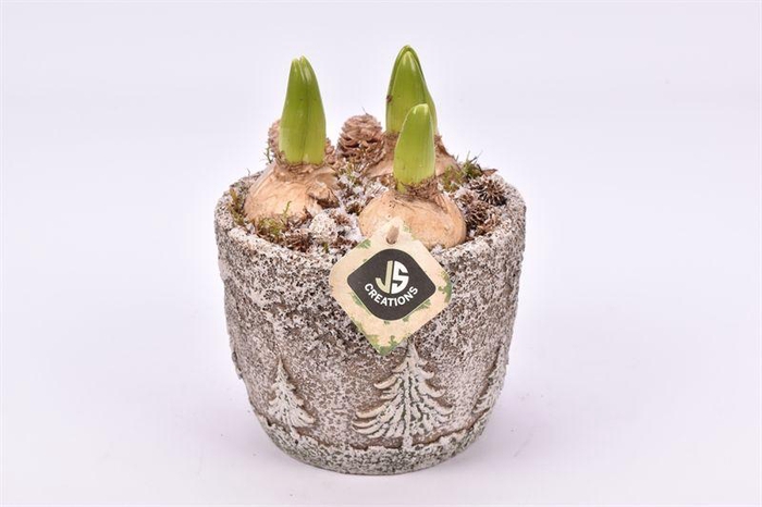 <h4>Cement pot kerstboom decor 15cm</h4>