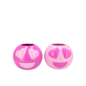 Smiley Lovely Pink Mix Vase Ass 15x15x12cm Nm