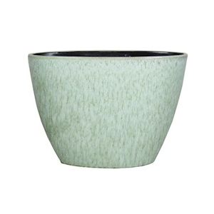 Pot Mason ovale 32x15x22cm vert menthe
