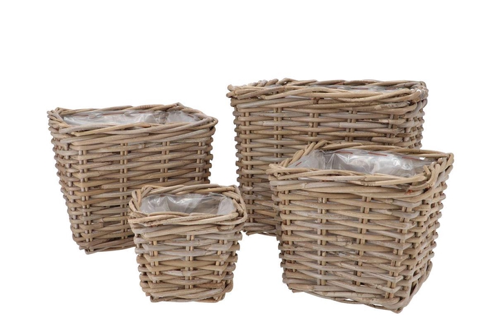 <h4>Rattan Kuboo Basket Square S/4 W15/20/25/30 H13/18/22/26</h4>