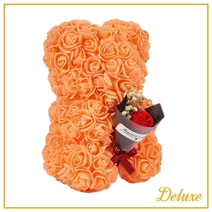 Bear Deluxe On Standard Orange + Bouquet