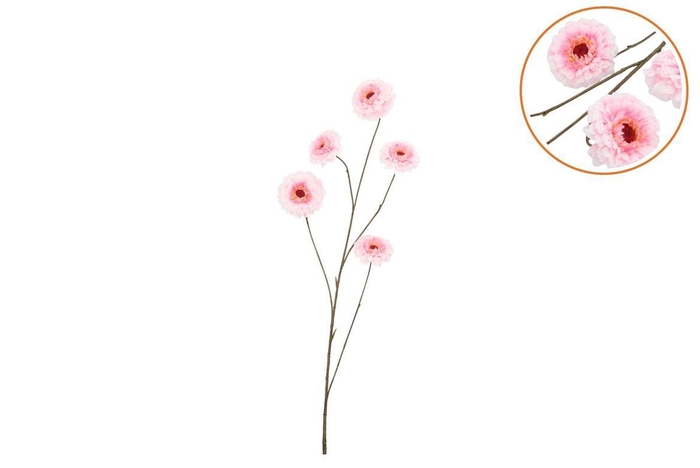 <h4>Silk Zinnia Pink 106cm</h4>