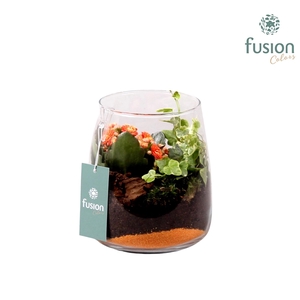 Pasen glazen windlicht Julia oranje