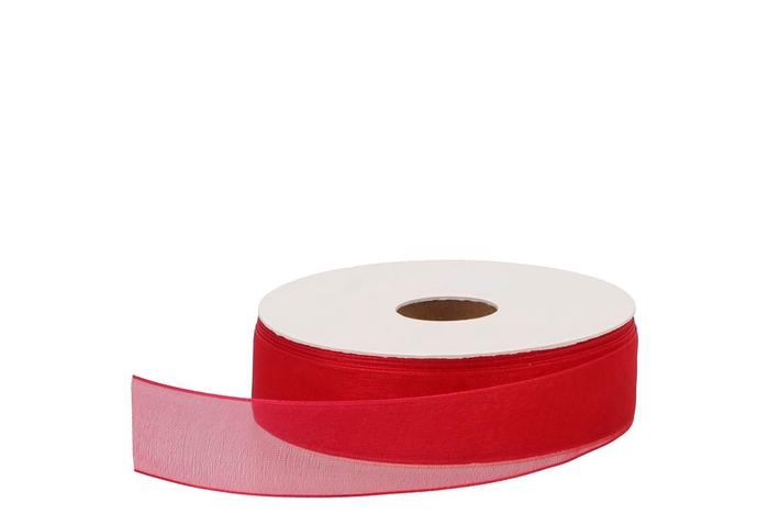 <h4>Ribbon Organza 21 Warm Red 50mx25mm</h4>